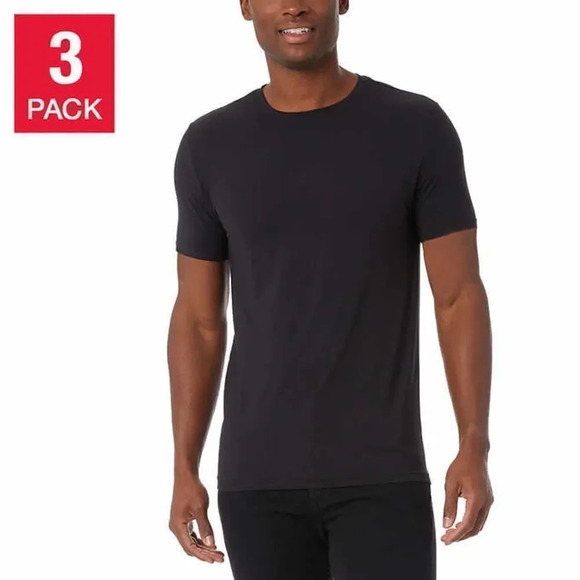 32 Degrees Men's Cool Tee, 3-pack XXL Black - Picture 1 of 7